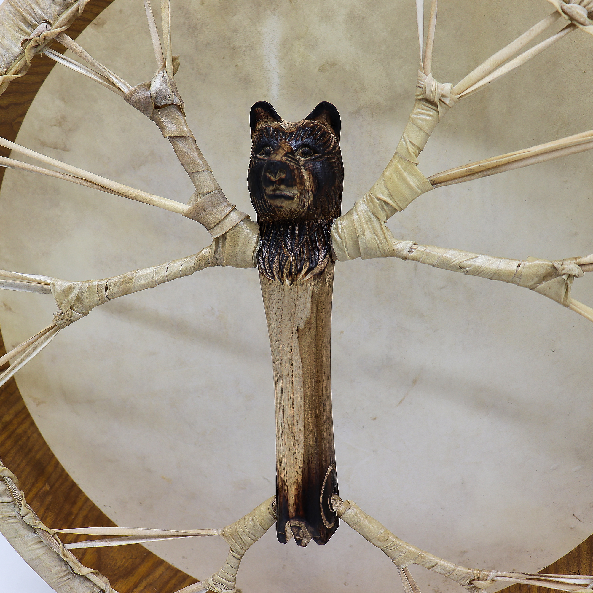 Spirit of the Bear - Shaman Drum & Stick- Tunable - 40cm - Image 3