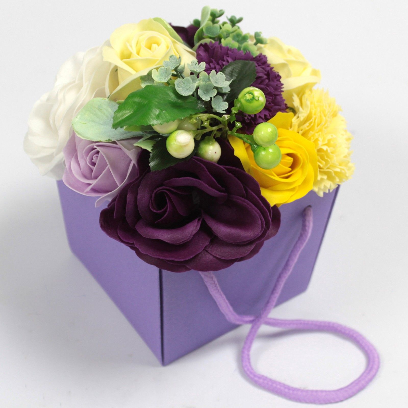 Soap Flower Bouqet - Purple Flower Garden - Image 6