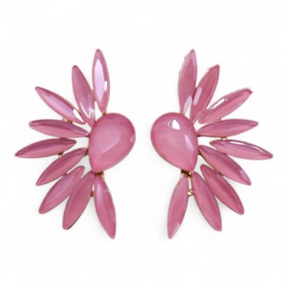 Soft Pink - Vintage Glass - Angel Wings - Earrings