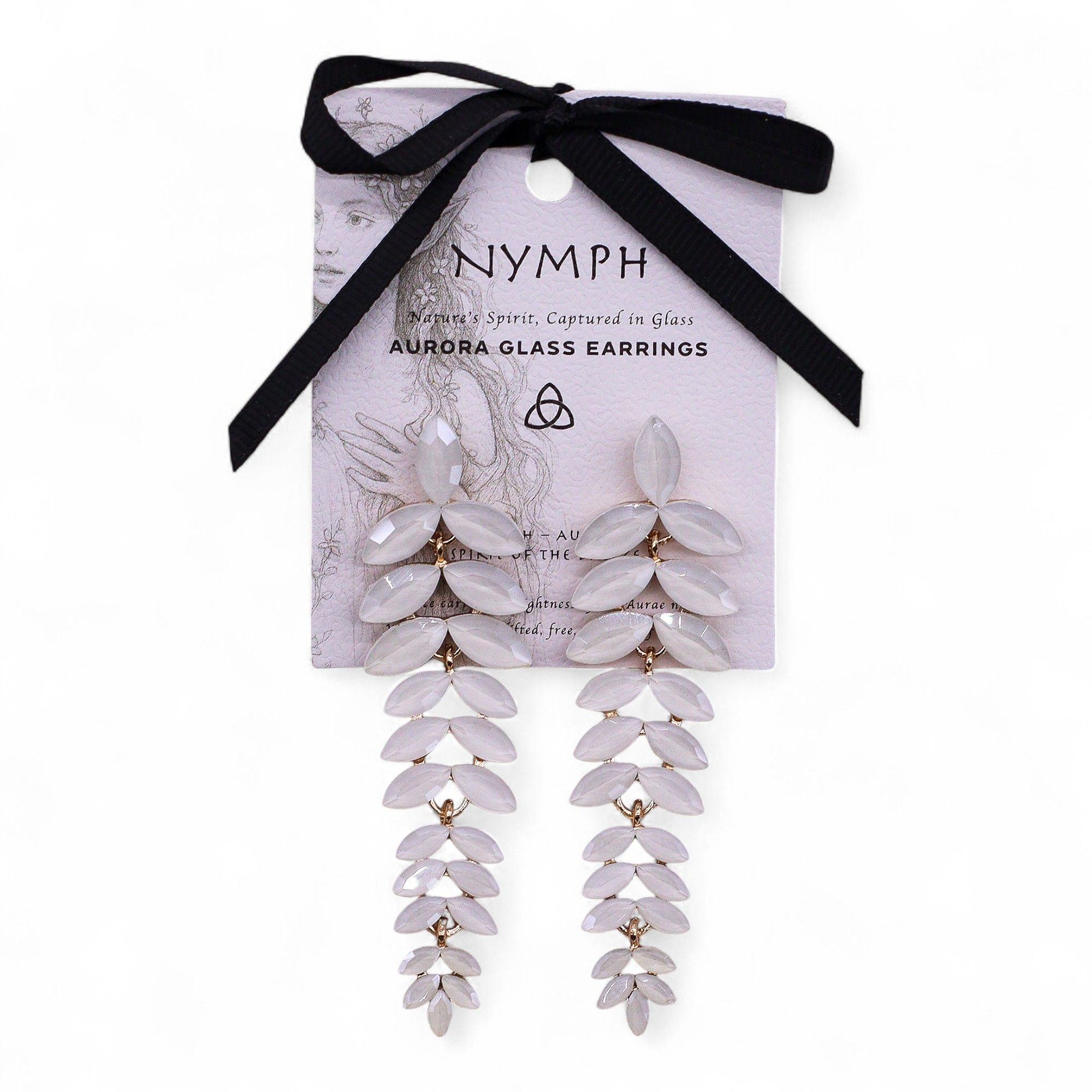 Pearl - Vintage Glass - Long Drop - Earrings - Image 6