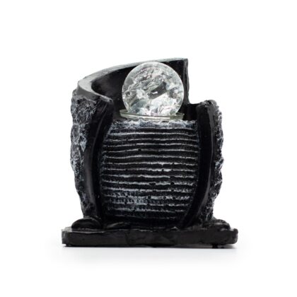Tabletop Water Feature -15x13x20cm - Water Pot & Crystal Ball