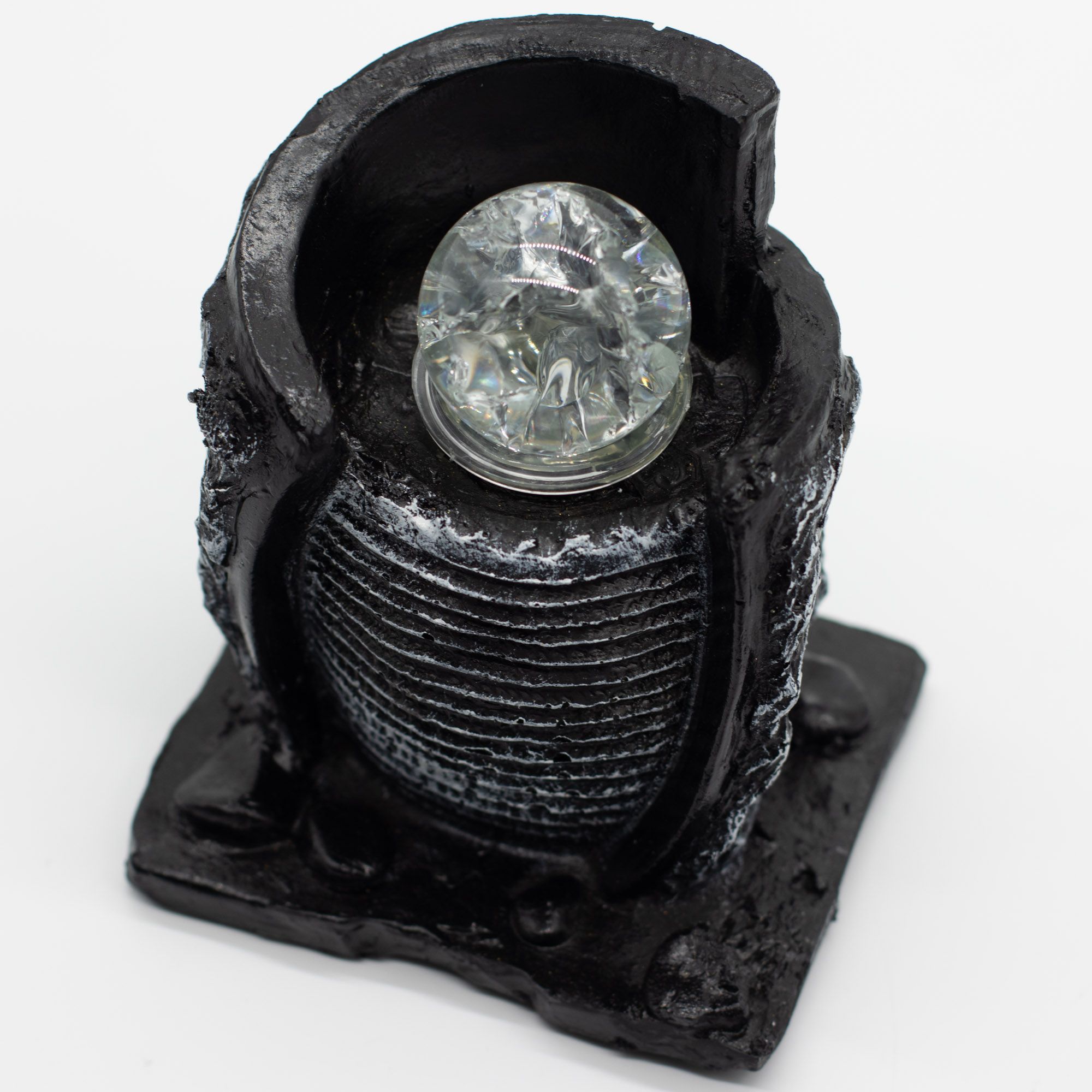 Tabletop Water Feature -15x13x20cm - Water Pot & Crystal Ball - Image 2