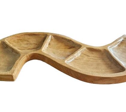 Snake Shaped Teak Bowl Aprox 55cm