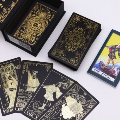 A luxurious 78-card Gold Foil Tarot Set