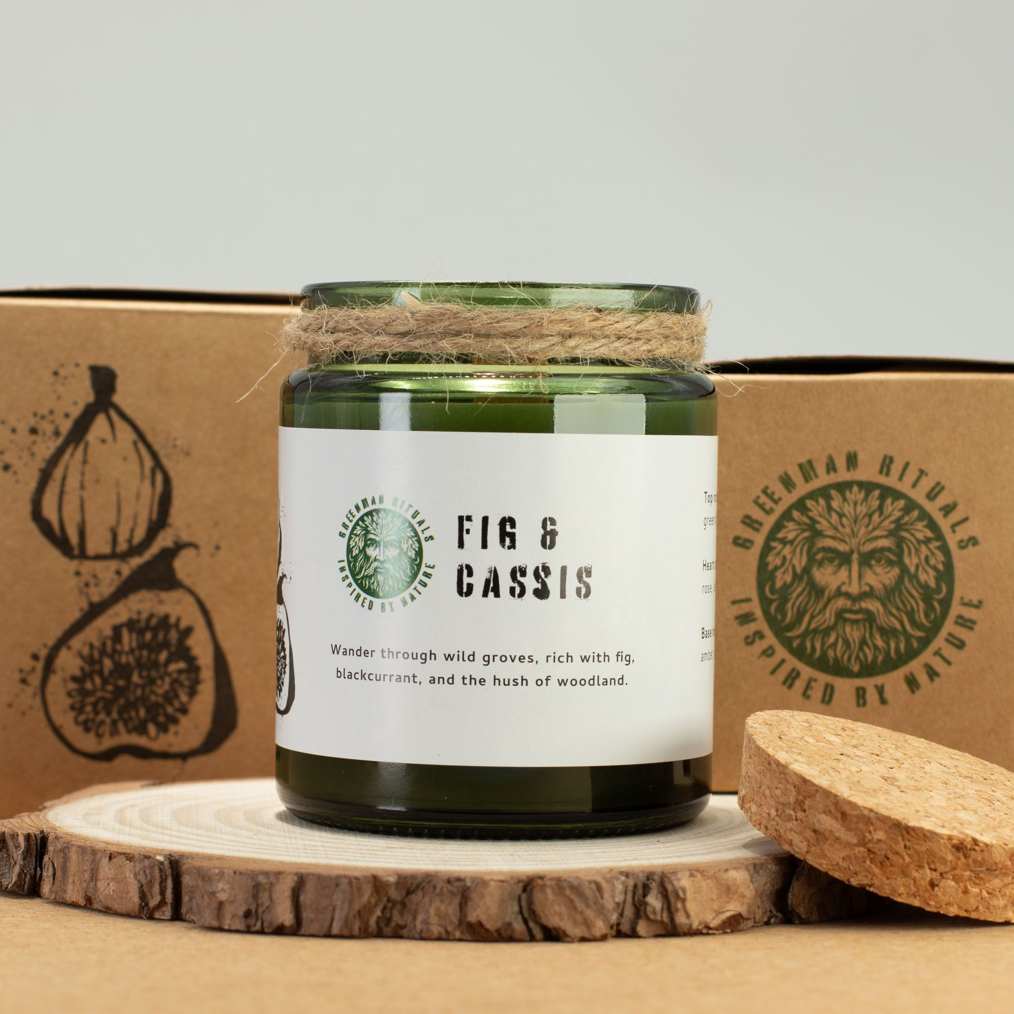 Greenman Woodwick Soy Candle - Crushed Fig & Cassis - Image 3