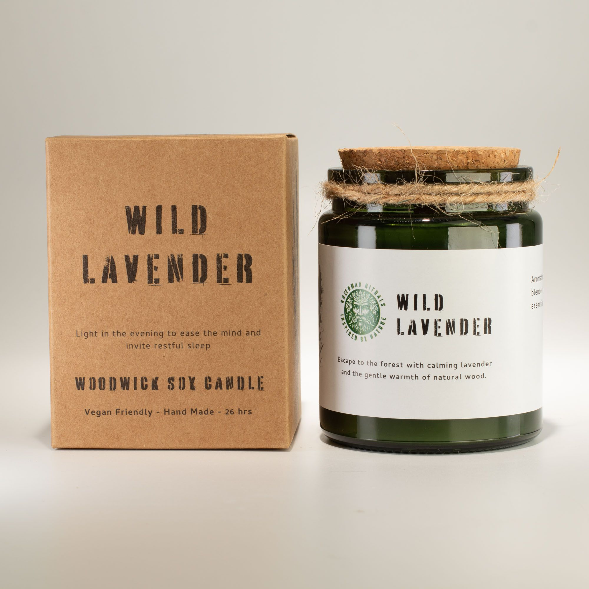 Greenman Woodwick Soy Candle - Wild Lavender - Image 2