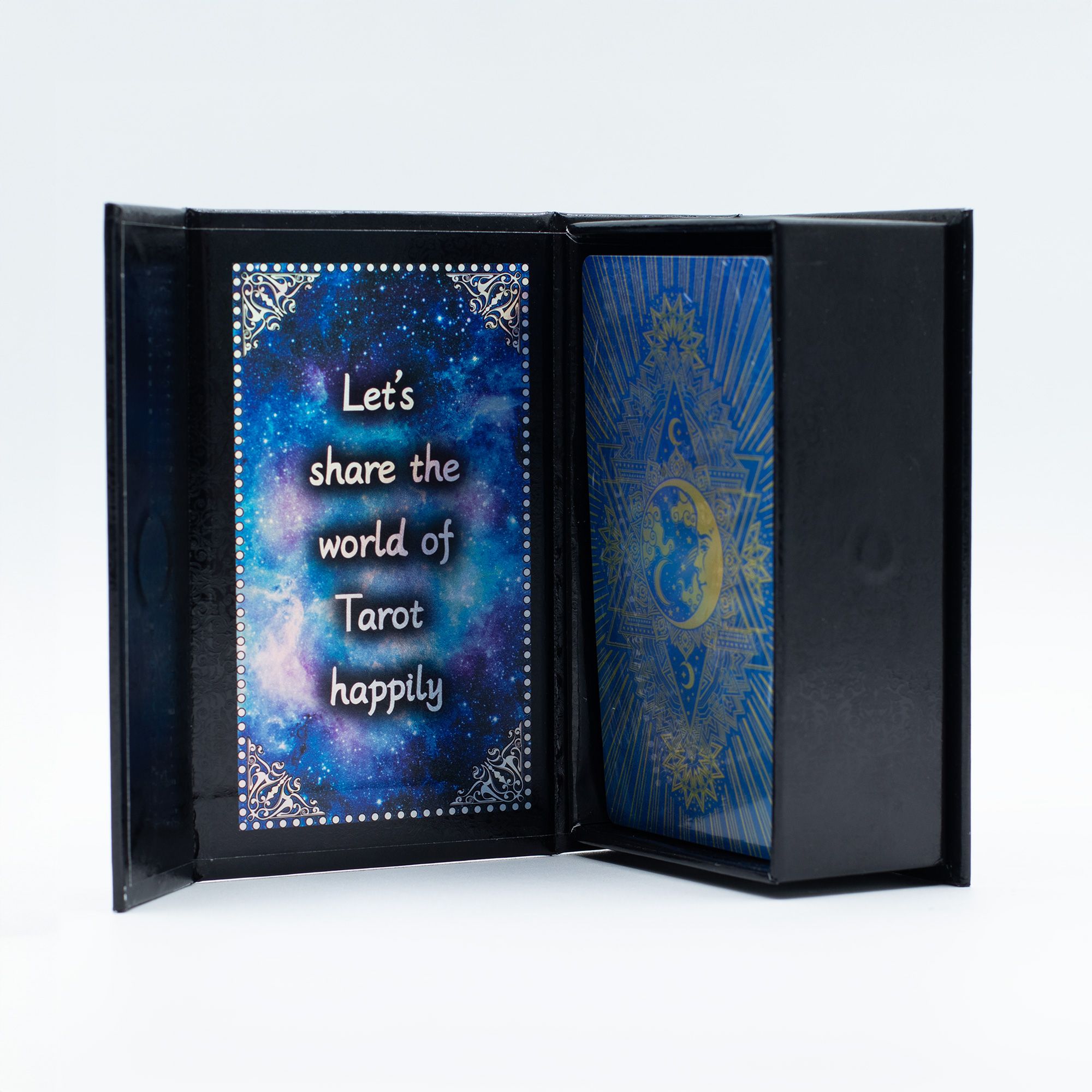 Blue Foil Tarot Card Set - Moon Face - with booklet - Image 3