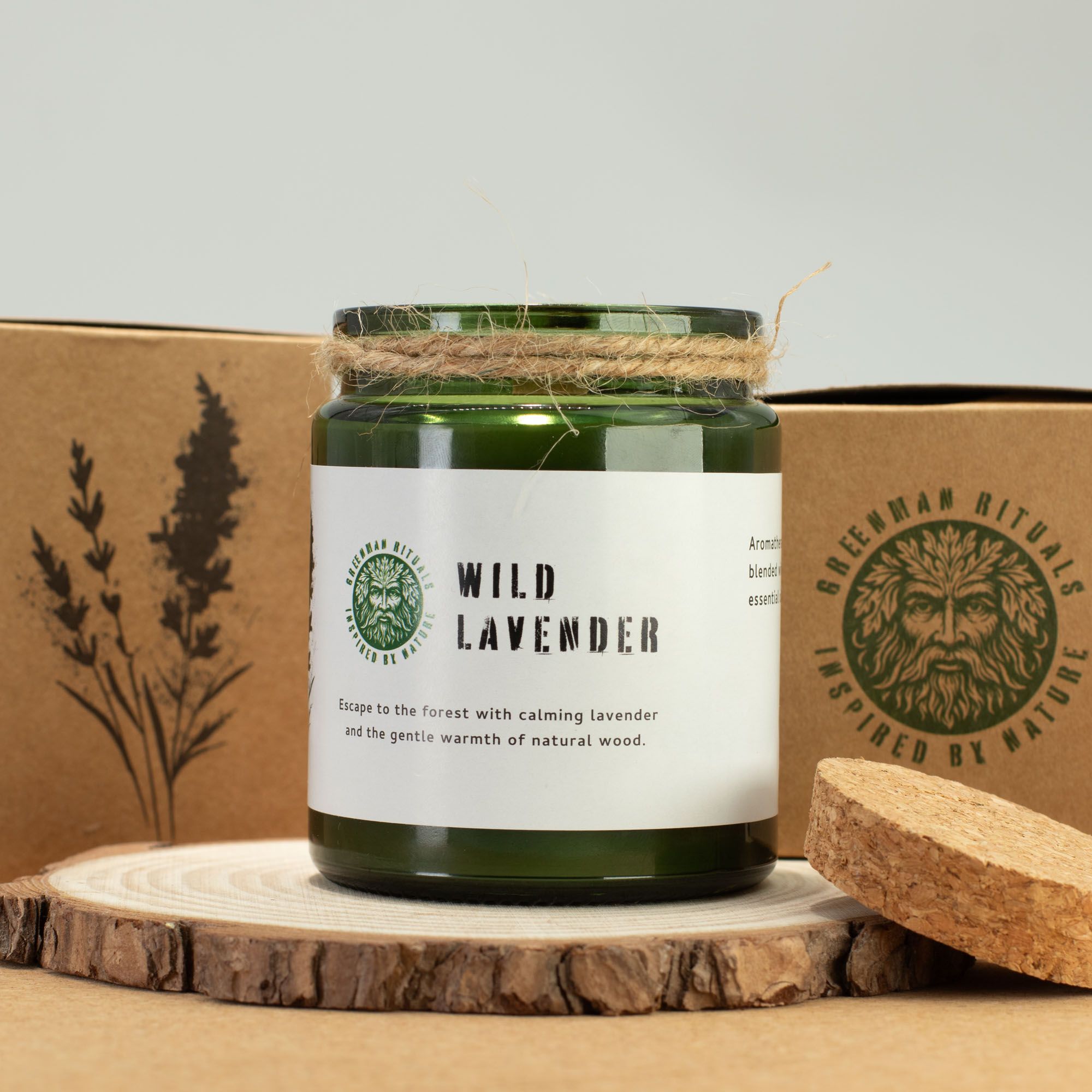 Greenman Woodwick Soy Candle - Wild Lavender - Image 4