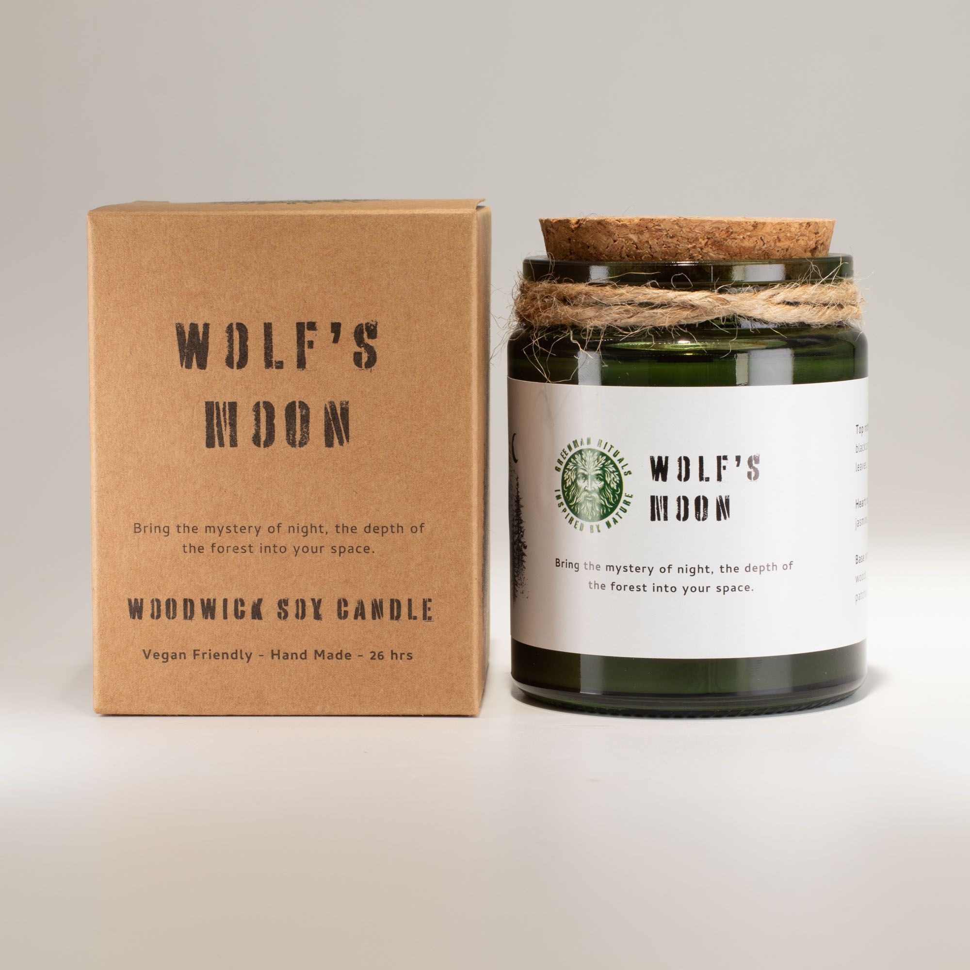Greenman Woodwick Soy Candle - Wolf's Moon - Image 2