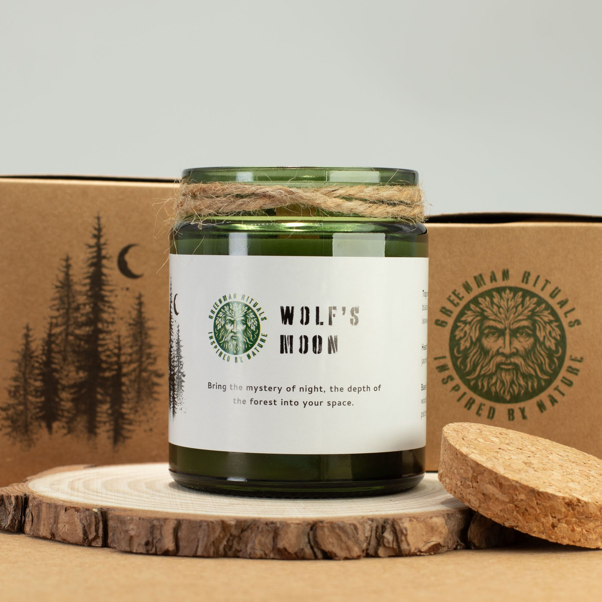 Greenman Woodwick Soy Candle - Wolf's Moon - Image 3