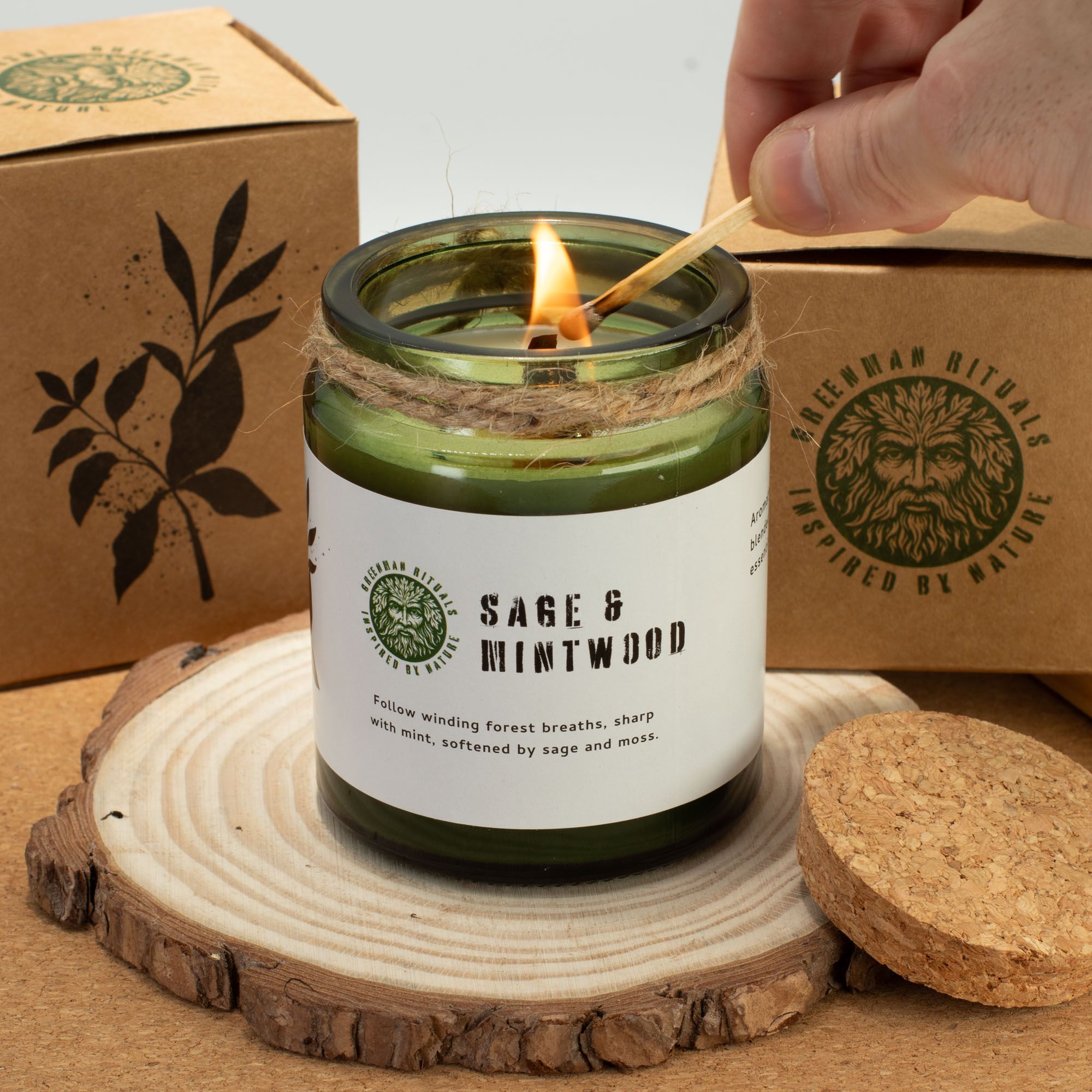 Greenman Woodwick Soy Candle - Twilight Vine - Image 6